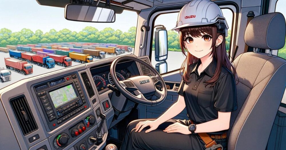 【女性も活躍】トラック運転手はだれでもできる！